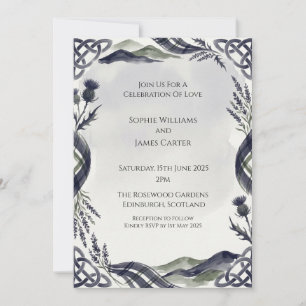 Hochzeitseinladung Moody Thistle Einladung