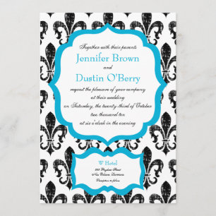 Hochzeitseinladung New Orleans Türkis 2 Einladung