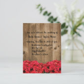 Hochzeitseinladung Postkarte (Stehend Vorderseite)