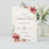 Hochzeitseinladung Postkarte (Stehend Vorderseite)