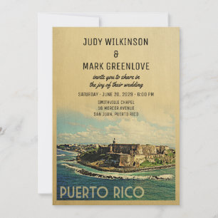 Hochzeitseinladung Puerto Rico Vintage Mitte des J Einladung