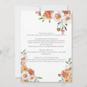 Hochzeitseinladung romantische Blumenblüten Einladung (Rückseite)