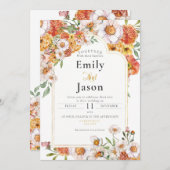 Hochzeitseinladung romantische Blumenblüten Einladung (Vorne/Hinten)