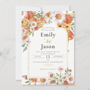 Hochzeitseinladung romantische Blumenblüten Einladung