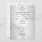 Hochzeitseinladung rote Rosen und Bänder Einladung (Rückseite)