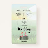 Hochzeitseinladung Rustikale Festspiele Spaß Ausweis (Rückseite)