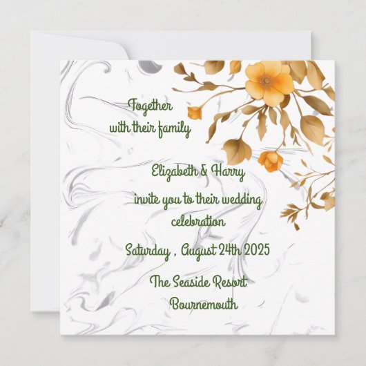 Hochzeitseinladung Save The Date (Vorderseite)
