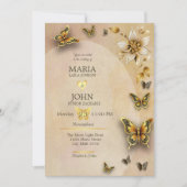 Hochzeitseinladung Schmetterlinge Original Einladung (Vorderseite)