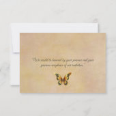 Hochzeitseinladung Schmetterlinge UAWG RSVP Karte (Rückseite)