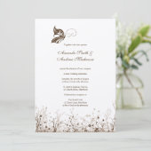 Hochzeitseinladung ~ Schmetterlingsgarten 5 Einladung (Stehend Vorderseite)