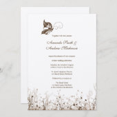 Hochzeitseinladung ~ Schmetterlingsgarten 5 Einladung (Vorne/Hinten)