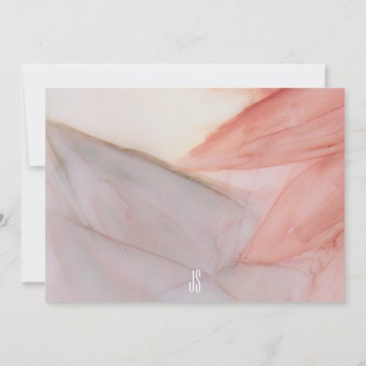 Hochzeitseinladung schön in Pink und Lavendel Einladung (Rückseite)