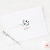 Hochzeitseinladung Siegel Runder Aufkleber (Umschlag)