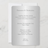 Hochzeitseinladung Silberherzen Einladung (Rückseite)