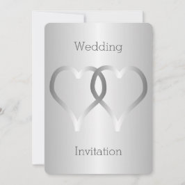 Hochzeitseinladung Silberherzen Einladung