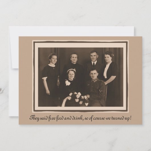 Hochzeitseinladung Spaß lustiger Sondertext Einladung (Vorderseite)