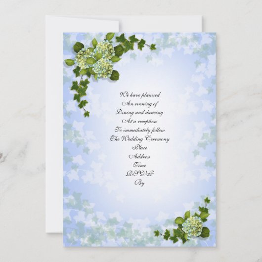 Hochzeitseinladung Spring Hydrangeas Einladung (Rückseite)