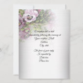 Hochzeitseinladung Stiefmütterchen floral Einladung (Rückseite)
