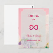 Hochzeitseinladung Tischnummern Vintage Kunst (Vorne/Hinten)