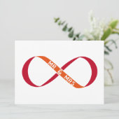 Hochzeitseinladung, unendliches Zeichen mit Herrn Einladung (Stehend Vorderseite)