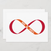 Hochzeitseinladung, unendliches Zeichen mit Herrn Einladung (Vorne/Hinten)