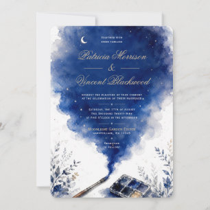 Hochzeitseinladung 'Unseren Himmel bemalen' Einladung
