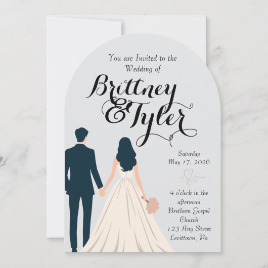 Hochzeitseinladung Until Forever-Brittney Einladung (Vorderseite)