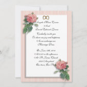 Hochzeitseinladung Vintage Rose Shabby Chic Einladung (Vorderseite)