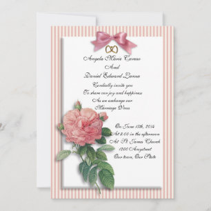 Hochzeitseinladung Vintage Rose Shabby Chic Einladung