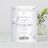 Hochzeitseinladung Vintage Silberliebhaber Einladung (Stehend Vorderseite)