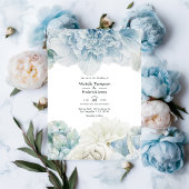 Hochzeitseinladung von Blue Peonies Einladung