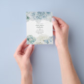 Hochzeitseinladung von Blue Peonies Flyer (Gruppe)