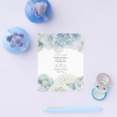 Hochzeitseinladung von Blue Peonies Flyer (Einzeln)