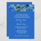 Hochzeitseinladung von Eltern des Bräutigams, blau Einladung (Vorne/Hinten)