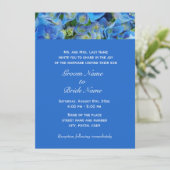 Hochzeitseinladung von Eltern des Bräutigams, blau Einladung (Stehend Vorderseite)