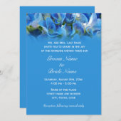 Hochzeitseinladung von Eltern des Bräutigams, blau Einladung (Vorne/Hinten)