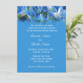 Hochzeitseinladung von Eltern des Bräutigams, blau Einladung (Stehend Vorderseite)