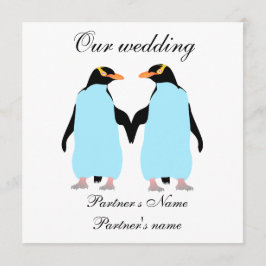 Hochzeitseinladung von Gay, Pastel Pinguins Einladung
