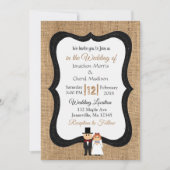 Hochzeitseinladung von Lace und Burlap Einladung (Vorderseite)