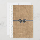 Hochzeitseinladung von Lace und Burlap Einladung (Rückseite)