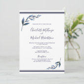 Hochzeitseinladung von Marinestreitkräften und wei Einladung (Stehend Vorderseite)