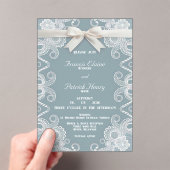 Hochzeitseinladung von Ribbon und Lace Frost Acryleinladungen (Insitu (Handheld))