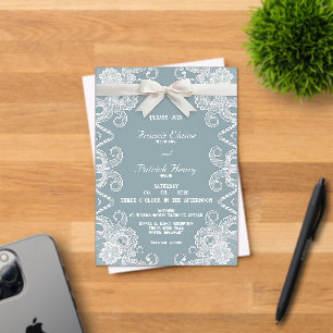 Hochzeitseinladung von Ribbon und Lace Frost Acryleinladungen
