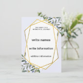 Hochzeitseinladung Vorlagen (Stehend Vorderseite)