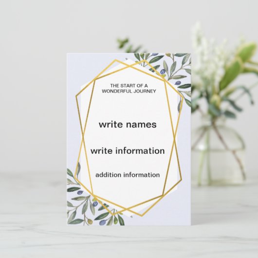 Hochzeitseinladung Vorlagen (Stehend Vorderseite)