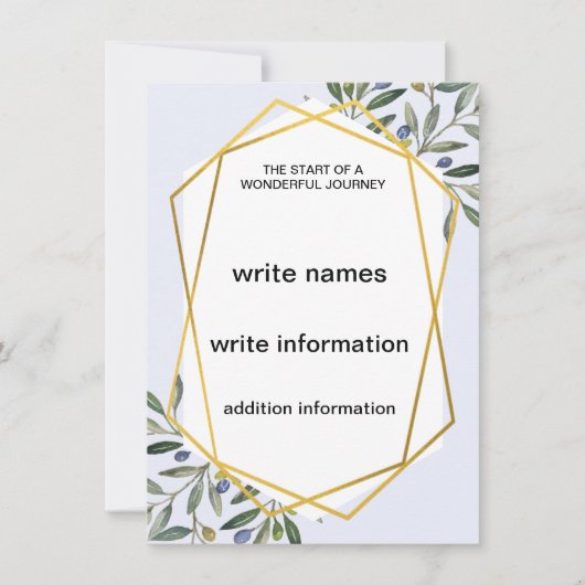 Hochzeitseinladung Vorlagen (Vorderseite)