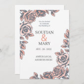 Hochzeitseinladung Vorlagen (Vorne/Hinten)