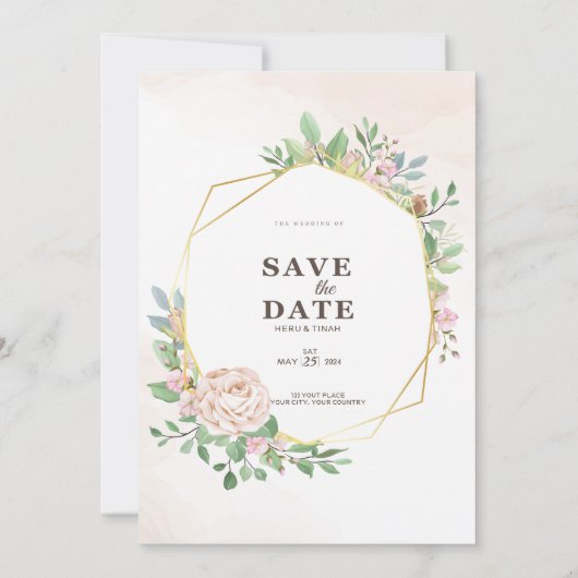 Hochzeitseinladung Vorlagen (Rückseite)