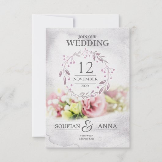 Hochzeitseinladung Vorlagen (Vorderseite)