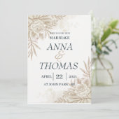 Hochzeitseinladung Vorlagen (Stehend Vorderseite)